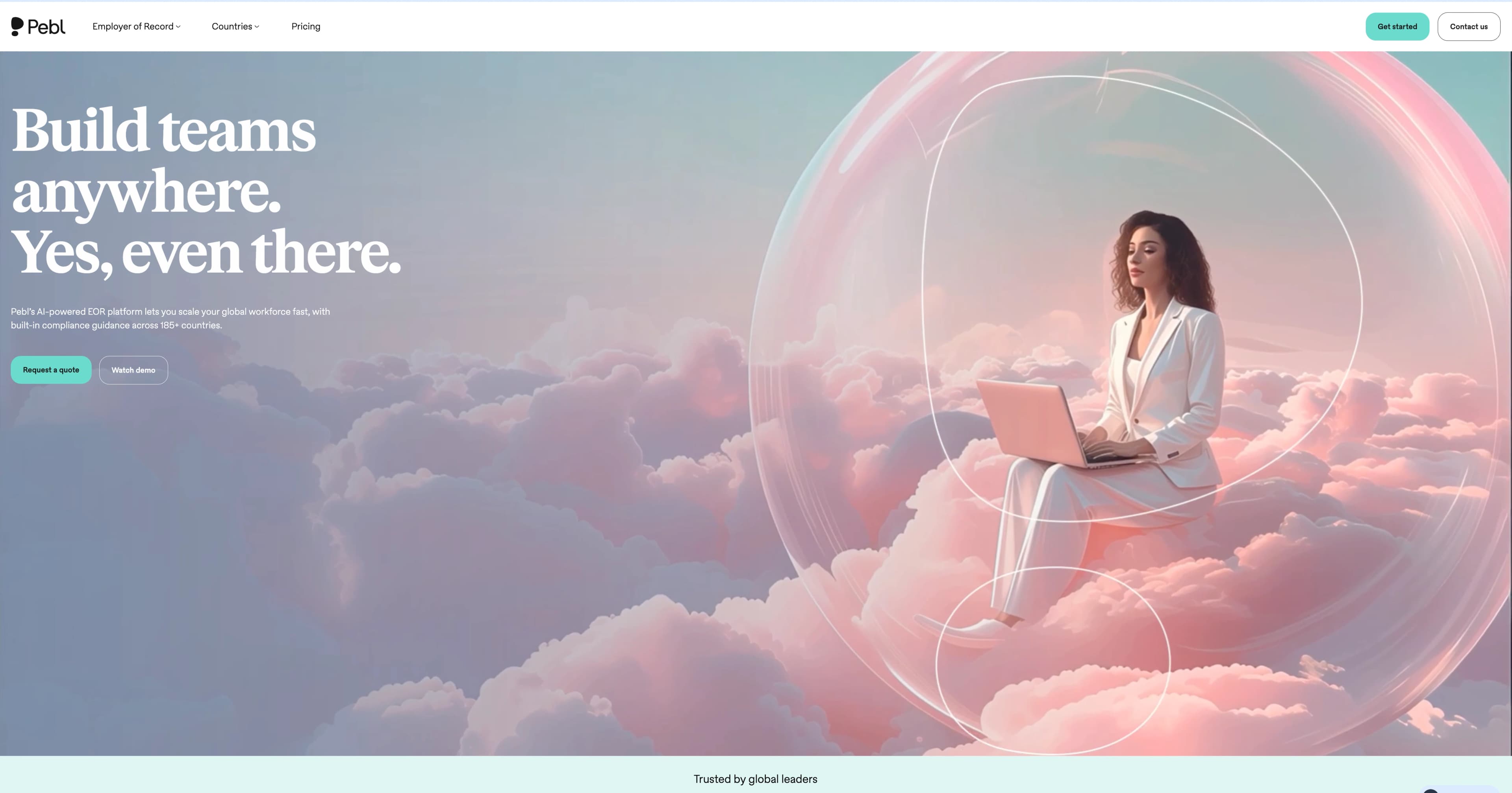 Pebl website screenshot