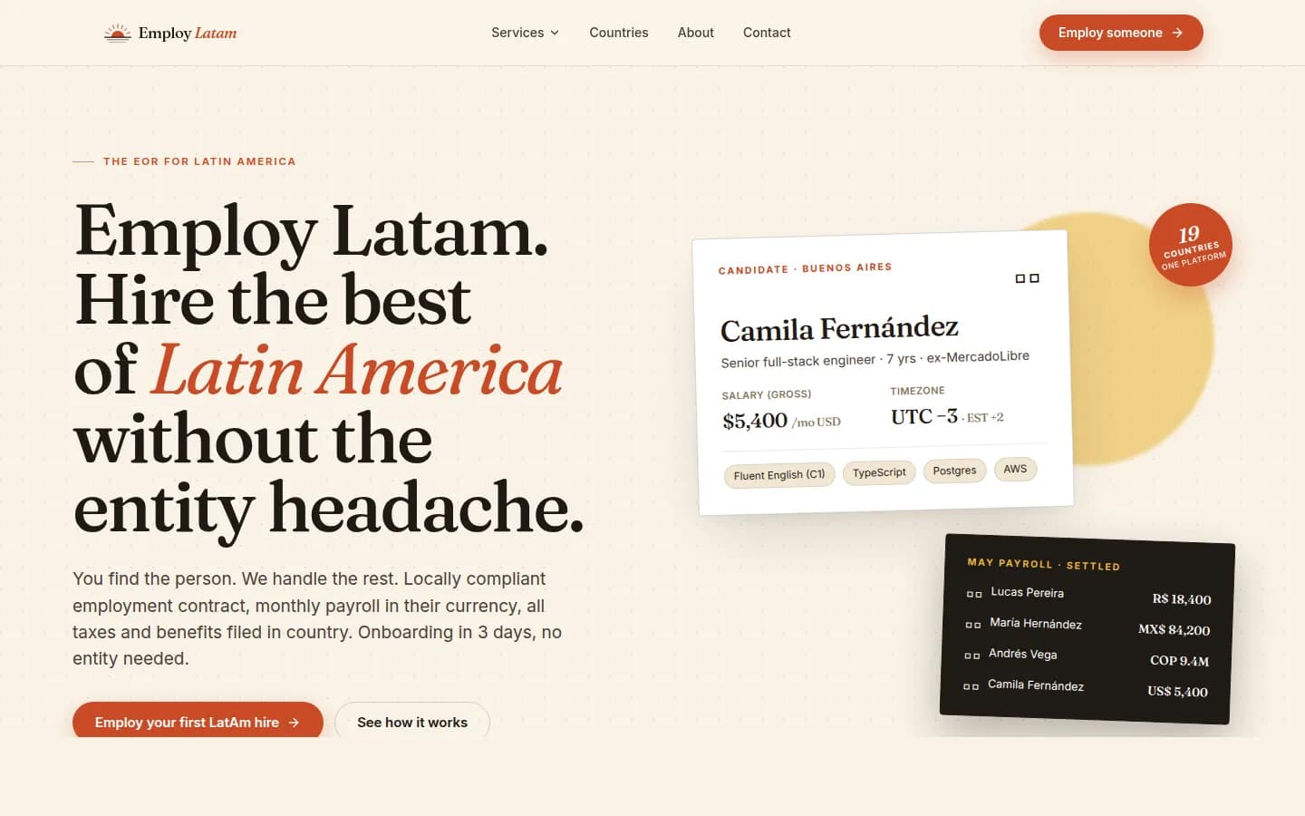 Employ Latam website screenshot