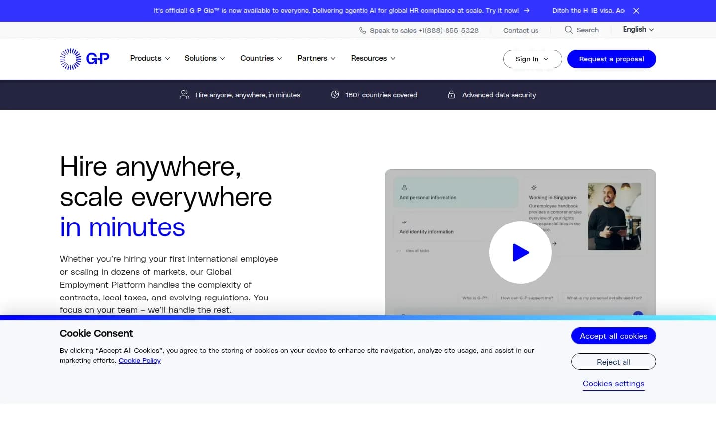 Globalization Partners website screenshot