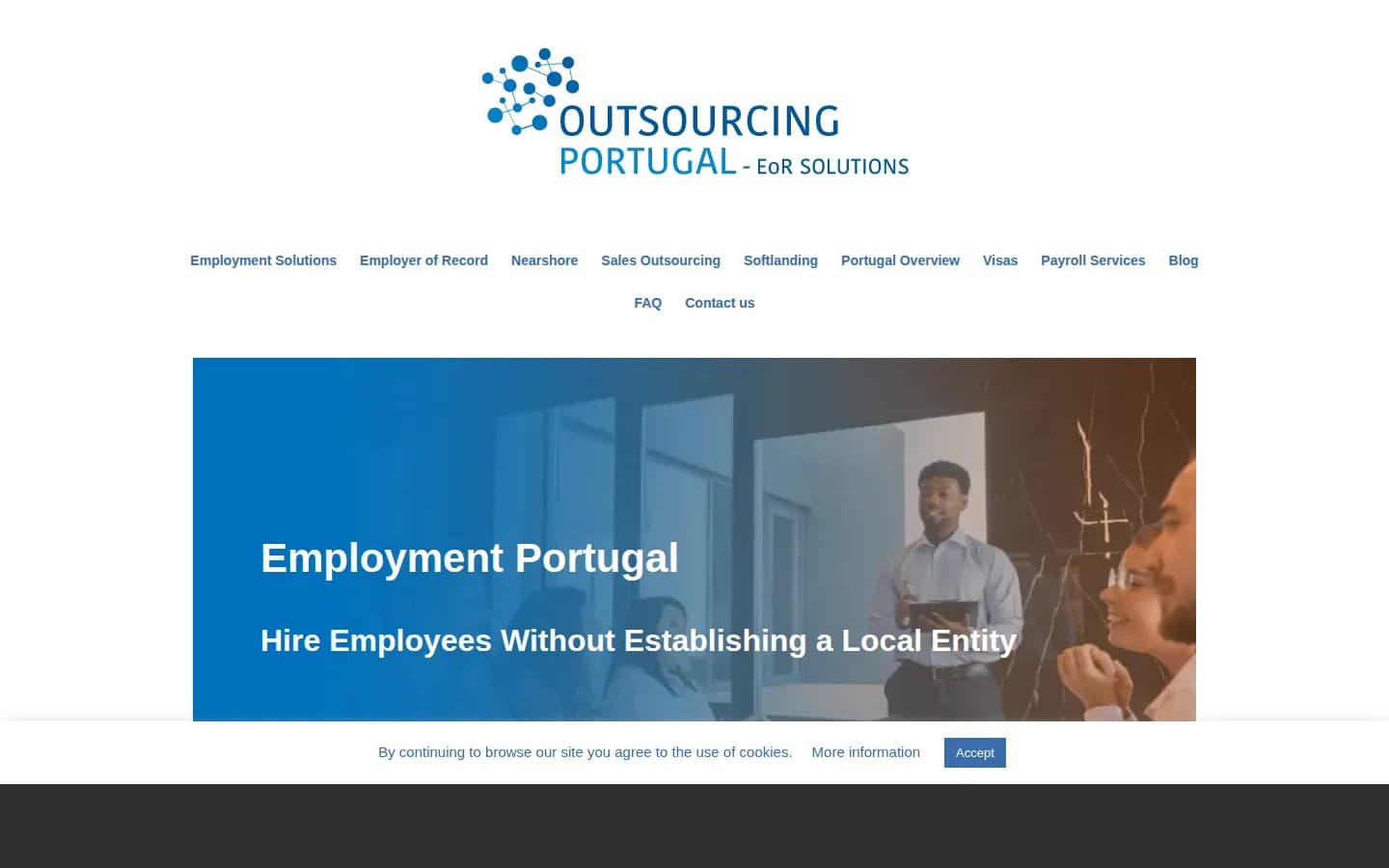 Outsourcing Portugal website screenshot