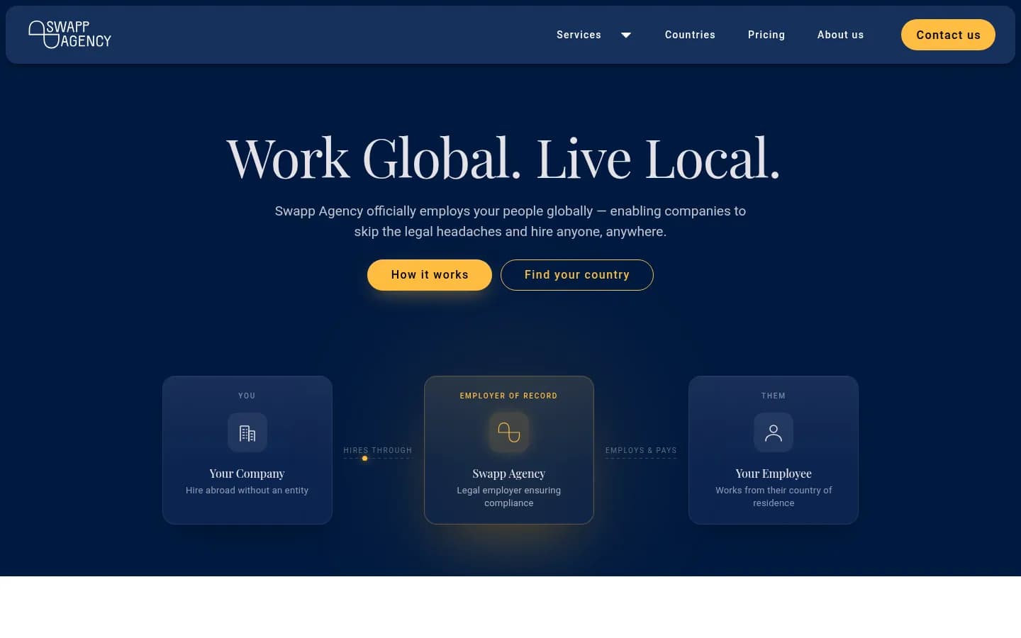 Swapp Agency website screenshot