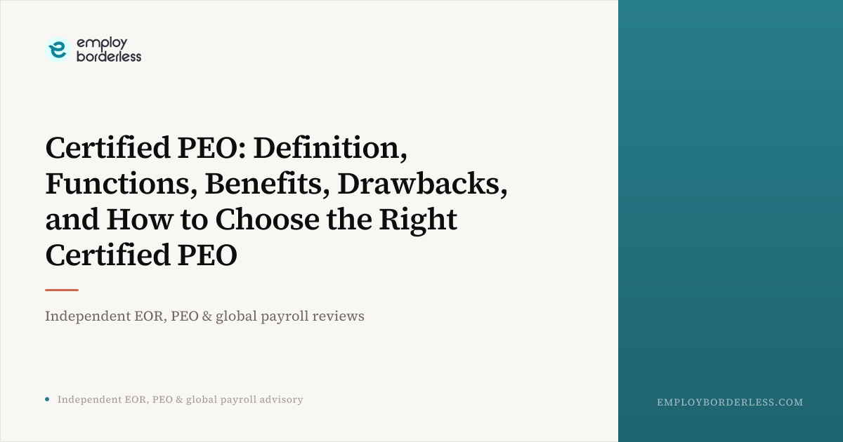 Peo Transcript Certified PEO: Definition, Functions, Benefits, Drawbacks, and How to ...