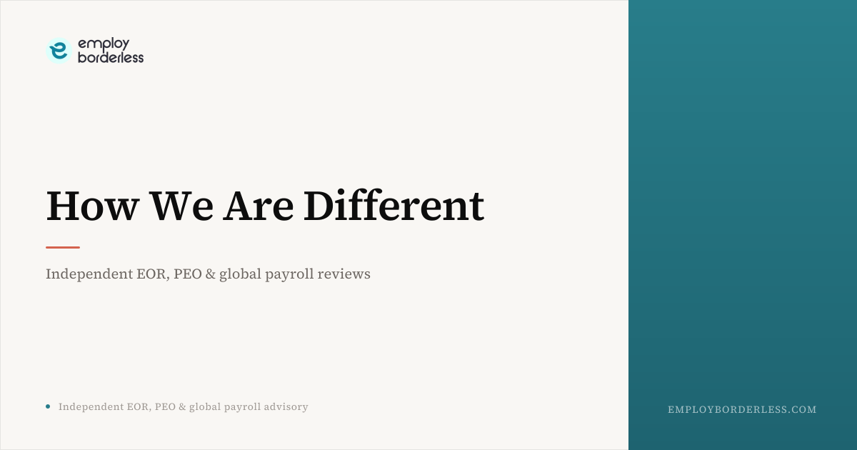 How Employ Borderless is different - advisor, not a provider