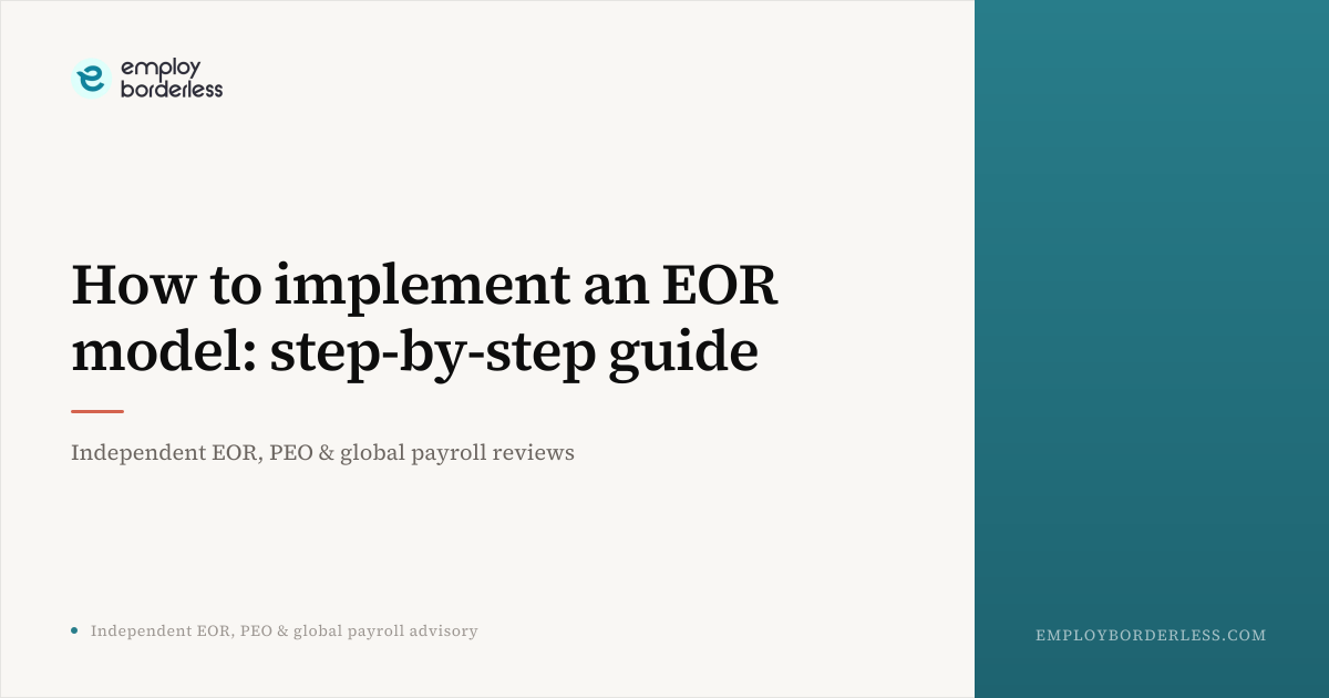 How to implement an EOR model: step-by-step guide