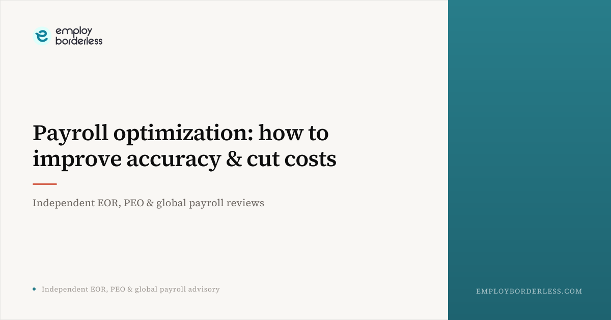 Payroll Optimization Payroll optimization: how to improve accuracy & cut costs