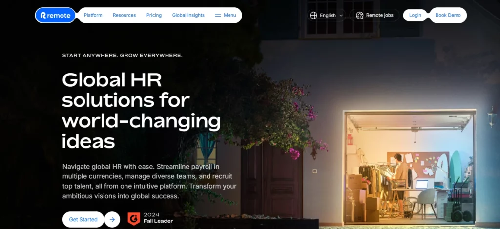Remote's website screenshot